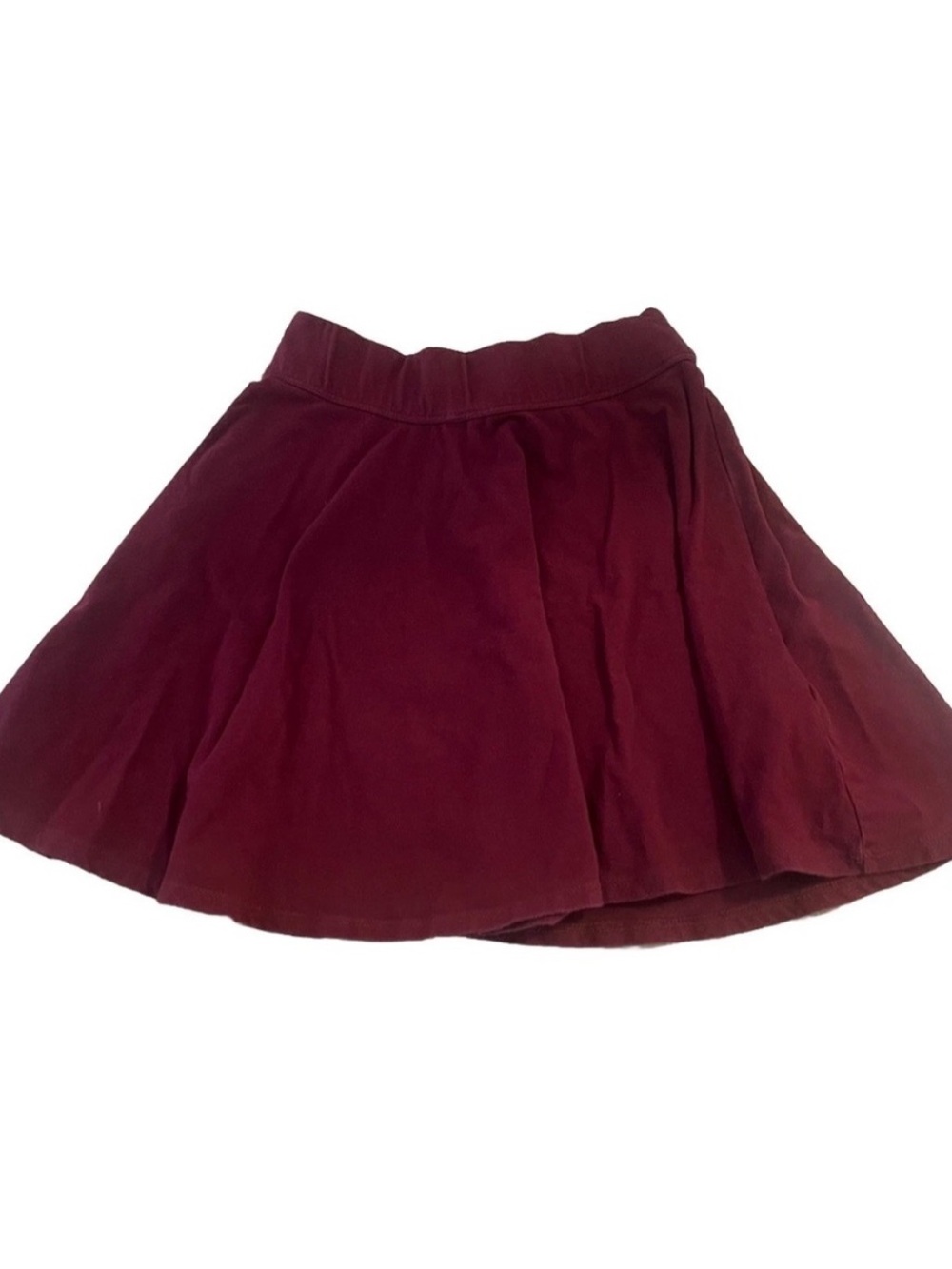 Hollister Wine Red Circle Skater Skirt Y2K